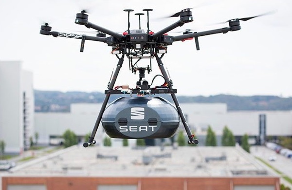 seat consegna componenti auto via drone