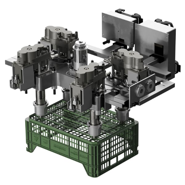 Oerlikon HRSflow  canale caldo stampaggio cassetta PE riciclato