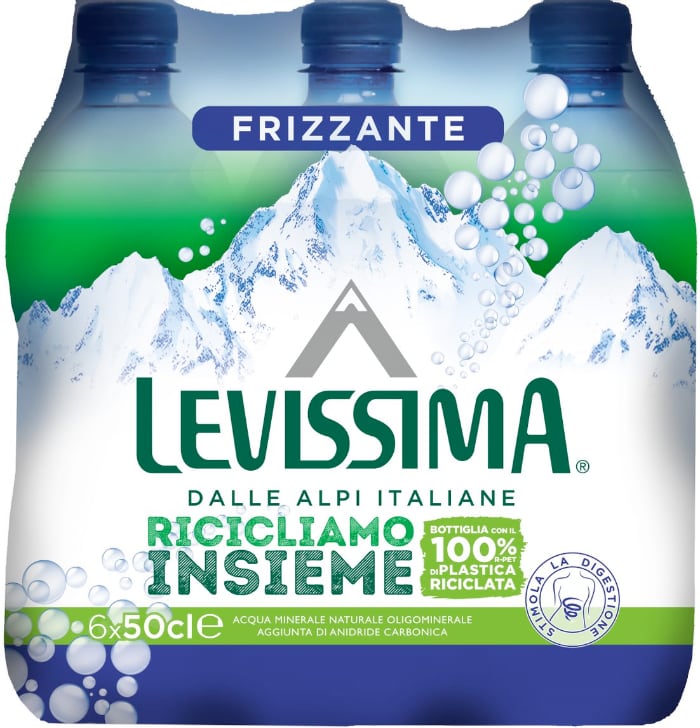 Bottiglie Levissima 50 cl 100% rPET