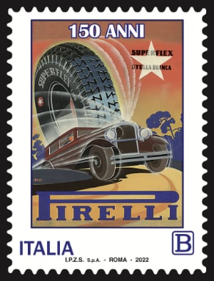 francobollo commemorativo Pirelli