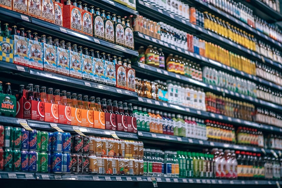supermercato bottiglie foto:Pixabay
