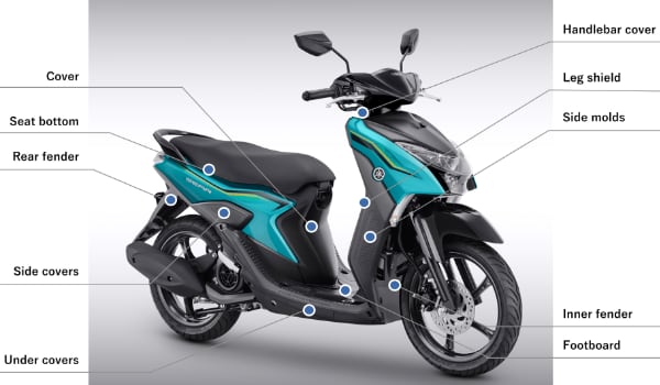 yamaha scooter PP riciclato