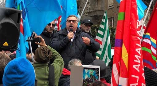 Pirani manifestazione sede FGP Milano