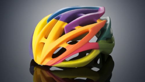 stratasys Bike helmet  printed on the Objet500